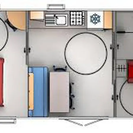 Mobil Pmr Avec Terrasse, 2 Pour 3 Pers. - Api-1-52-548 *